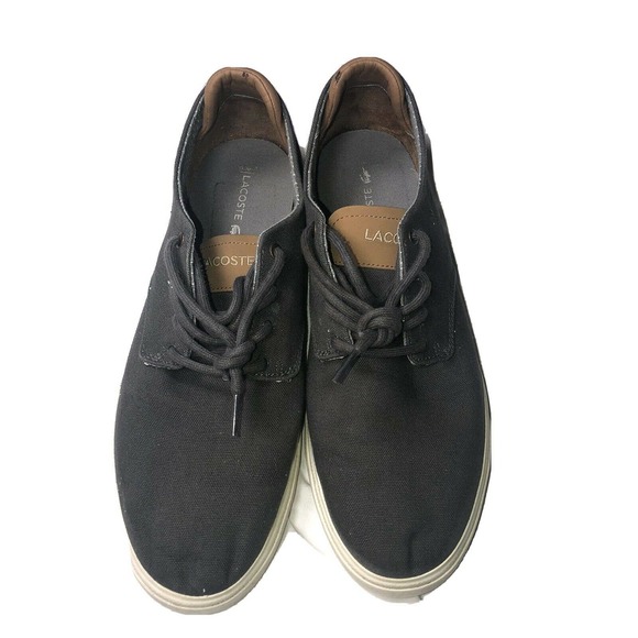 Lacoste Esparre Casual Lace Up Canvas Sneaker, Men's Size 10.5 Gray - Picture 1 of 7